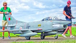 XXXL 49KG FIAT G-91 SCALE 1:2,7 RC TURBINE JET FLIGHT DEMONSTRATION