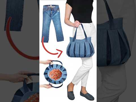 How to Sew DIY Patchwork Handbag from Old Jeans easily Miarti👜✂️