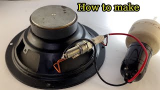 5 How to create 220volt free electricity energy self running with speaker tools use spark plug