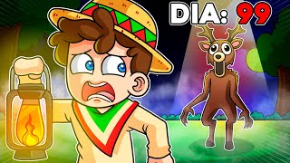 ¡SOBREVIVÍ 99 dias SOLO en el BOSQUE! 💀🌲🦌 SILVIOGAMER en 99 Noches en el Bosque