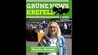 Grüne News Krefeld vom 12. Juni zum Westwall Wochenmarkt und zum Autoverkehr in der Innenstadt