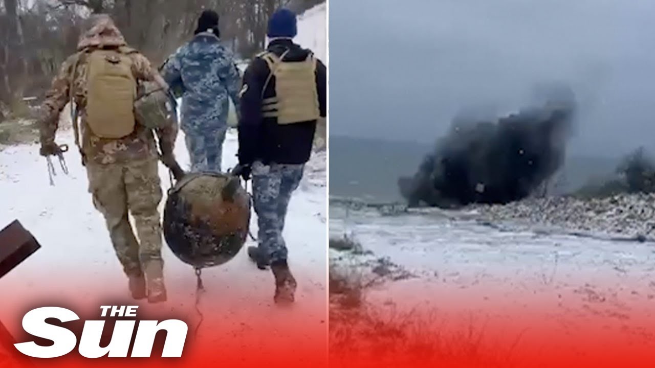 Ukrainian navy blow up Russian sea mines in huge explosion near Odesa