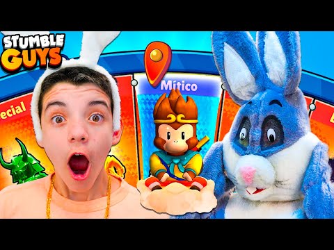 JOGUEI STUMBLE GUYS com MEU AMIGO COELHO - Piero Start Games