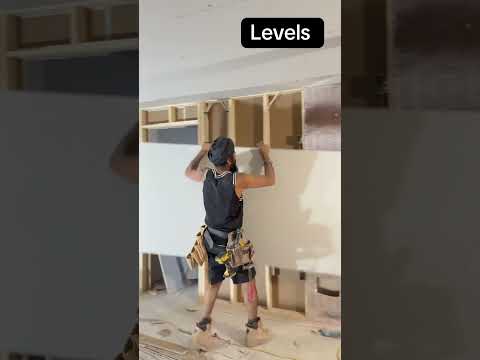 Easy way to install the horizontal drywall on the wall #drywallfinish#sidhumoosewala#hardworkworks