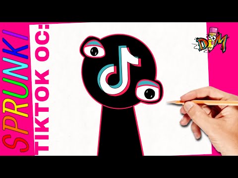 Como Dibujar MY SPRUNKI OC: Tik-Tok phase 1 | paso a paso | how to draw sprunki oc: tiktok