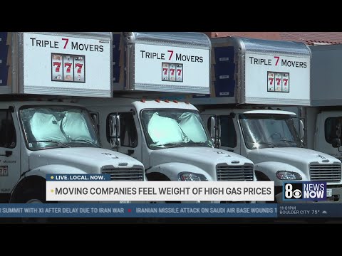YouTube video thumbnail: Las Vegas Movers Face Tough Choices due to Gas Prices