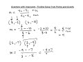 Graphing Intercepts and Finding Slope from Points