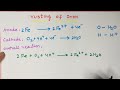 Rusting of Iron Reactions