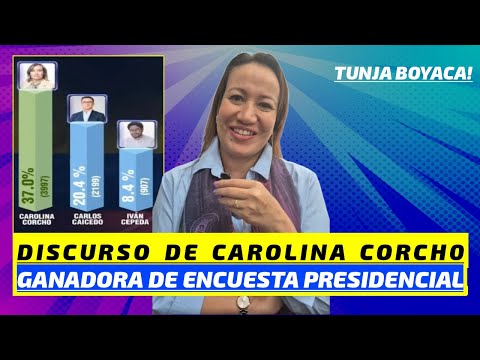 Discurso de Carolina Corcho, GANADORA de encuesta presidencial en medios alternativos. Tunja Boyacá🥳