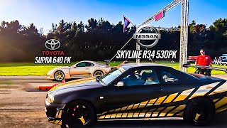 SKYLINE VS SUPRA DRAGRACE!!