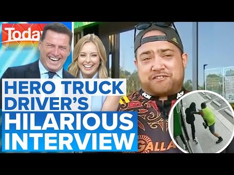 Hero truck driver has hosts in stitches | Today Show Australia