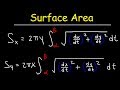 Surface Area of Revolution Problems