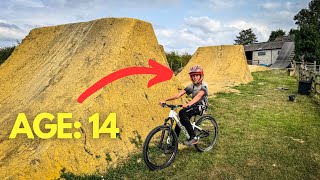 BIG CRASH RIDING MY BACKYARD DIRT JUMPS!!