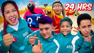 24 HORAS JUGANDO LOS JUEGOS DEL CALAMAR !!