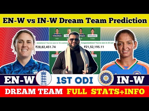EN-W vs IN-W Dream11 Prediction|EN-W vs IN-W Dream11|EN-W vs IN-W Dream11 Team Prediction|