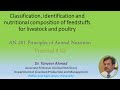 Feed Classification and Nutritional Concepts