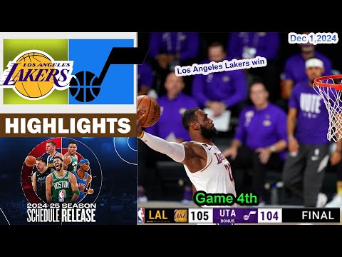 Los Angeles Lakers vs Utah Jazz 4th QTR Game Highlights | NBA Season Dec 1, 2024