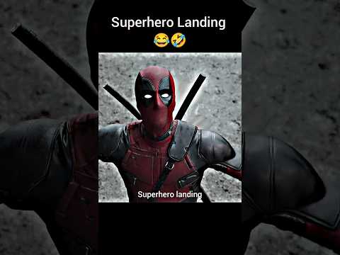Deadpool superhero landing đđ¤Ŗ #shorts #deadpool #marvel