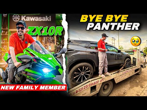 Bye Bye Panther 🥲 Welcome New Family Member Kawasaki ZX 10R | Delivery