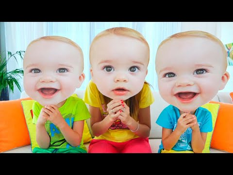 ولاد اور نکی کھلونوں کے ساتھ کھیلتے ہیں اور ماں کے ساتھ مزے کرتے ہیں۔