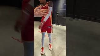 Dejounte Murray high five after game one