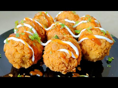 Crispy Chicken Balls Recipe | Easy Tea Time Snack Recipe