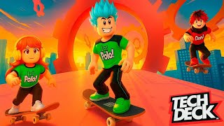 Mejora el SKATE para GANAR!! en el Obby de Tech Deck de Roblox!!