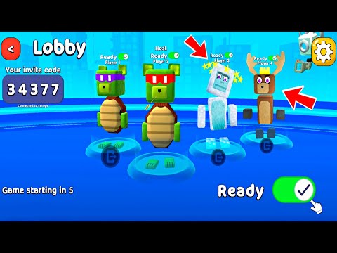 ЧЕРЕПАШКИ НИНДЗЯ vs 2 БОССОВ: олень и йети Супер Беар Адвенчер | Super Bear Adventure ninja turtles