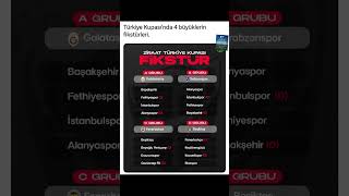 Türkiye Kupası'nda 4 büyüklerin fikstürleri.