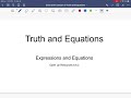 Solving Equations and Representations