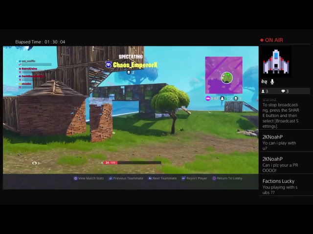 Fortnite 20v Squad Gameplay Stream [Not Pro]