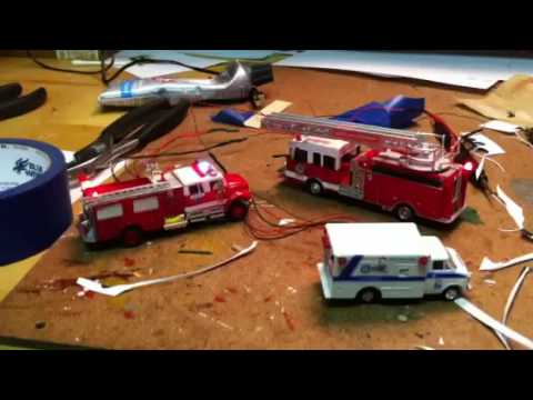 Firetrucks and ambulance