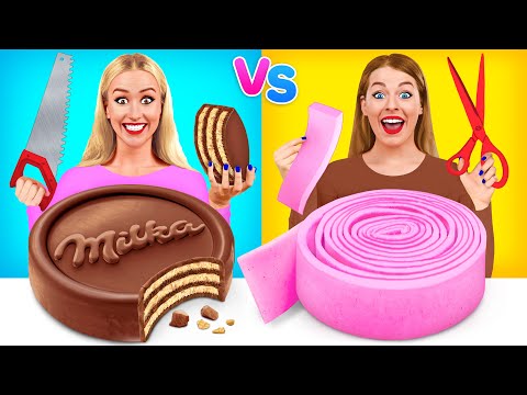 बबल गम vs चॉकलेट खाना चुनौती | खाद्य लड़ाई Multi DO Food Challenge