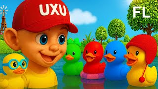 UxU - Limang maliit na kanta ng pato at matuto ng mga kulay | #UxU_Filipino