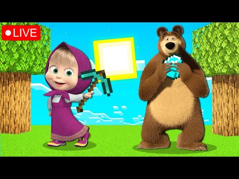 Minecraft Masha And The Bear Shorts Compliation Live #shorts #minecraft