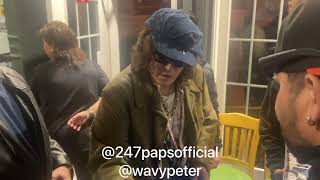 Johnny Depp Stops For Fans in Jersey after eating at an Italian Restaurant with friends #johnnydepp