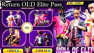 OLD ELITE PASS RETURN IN FREE FIRE | SEASON 1 & 2 ELITE PASS RETURN FREE FIRE | FREE FIRE NEW EVENT