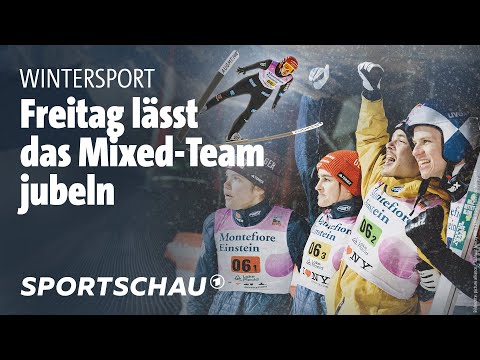 Skispringen: Aufatmen beim Teamwettbewerb in den USA | Sportschau