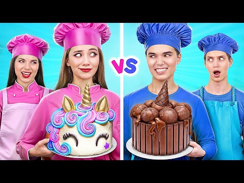 男子 VS 女子 んの料理チャレンジ | 超リッチ女子 vs 貧乏男子 Multi DO Challenge
