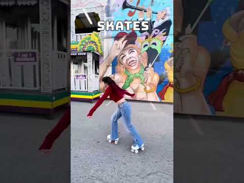 people are mad that I am roller skating at the fair using detachable roller skate shoes
