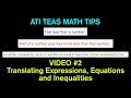 Translating Words into Mathematical Expressions and Equations