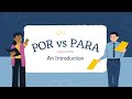 Understanding 'Por' vs 'Para' in Spanish