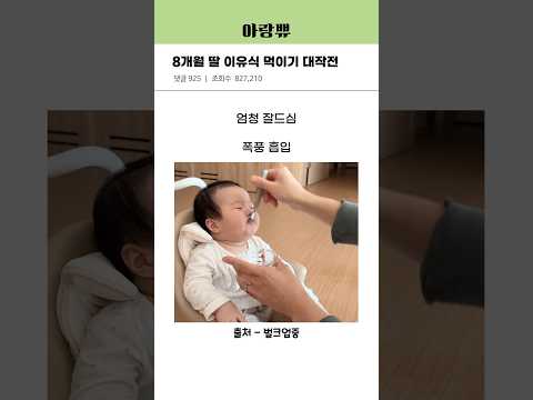 8개월 딸 이유식 먹이기 대작전
