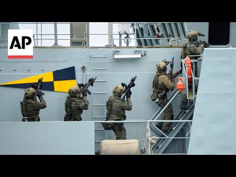 YouTube video thumbnail: Denmark Leads Military Exercise in Seas off Greenland's Coast
