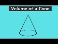 Understanding the Volume of a Cone