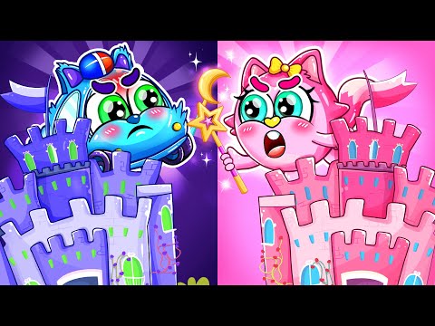 Pink vs Blue Challenge - Story About Friendship + More Nursery Rhymes by Cars & Play