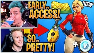 streamers get react to the new starter pack laguna skin - skin fortnite pack laguna