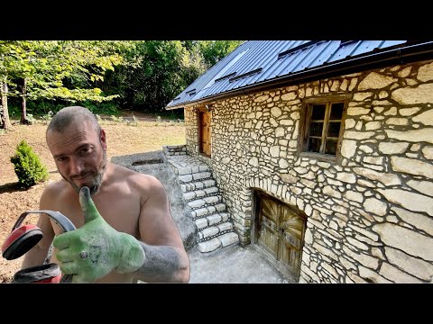 I Built Stone Steps and Started Exterior Work on my Mountain House Ep.21.