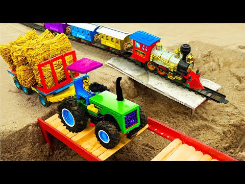 DIY Science Project | Rescue the tractor trolley stucked in collapsed bridge and rebuild another