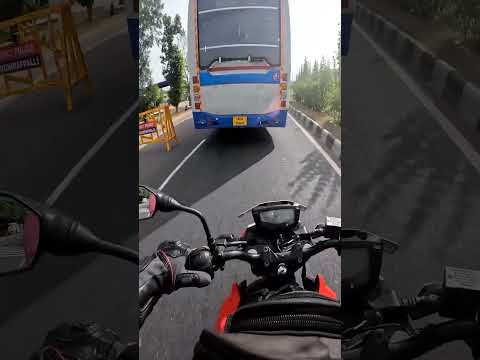 The Bus Driver Was Signaling the Lorry… Not the Bike! #shorts